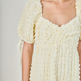 Bubble Puff Sleeve Maxi Dress