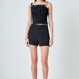 Tulle Cropped Top
