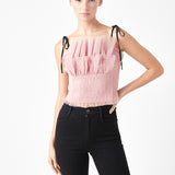 Tulle Cropped Top