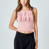 Tulle Cropped Top