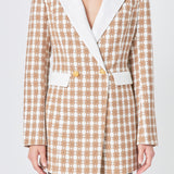 Premium Houndstooth Blazer Romper