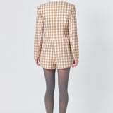 Premium Houndstooth Blazer Romper