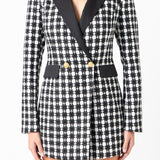 Premium Houndstooth Blazer Romper