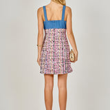 Premium Tweed Square Neck Dress