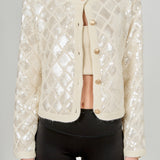 Sequin Patchwork Crochet Jacket