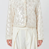 Sequin Patchwork Crochet Jacket