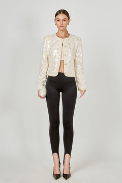 Sequin Patchwork Crochet Jacket