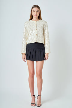 Sequin Patchwork Crochet Jacket