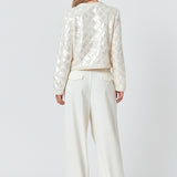 Sequin Patchwork Crochet Jacket