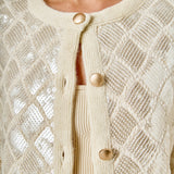 Sequin Patchwork Crochet Jacket