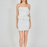 Knit Ruffle Mini Dress