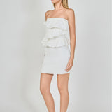 Knit Ruffle Mini Dress