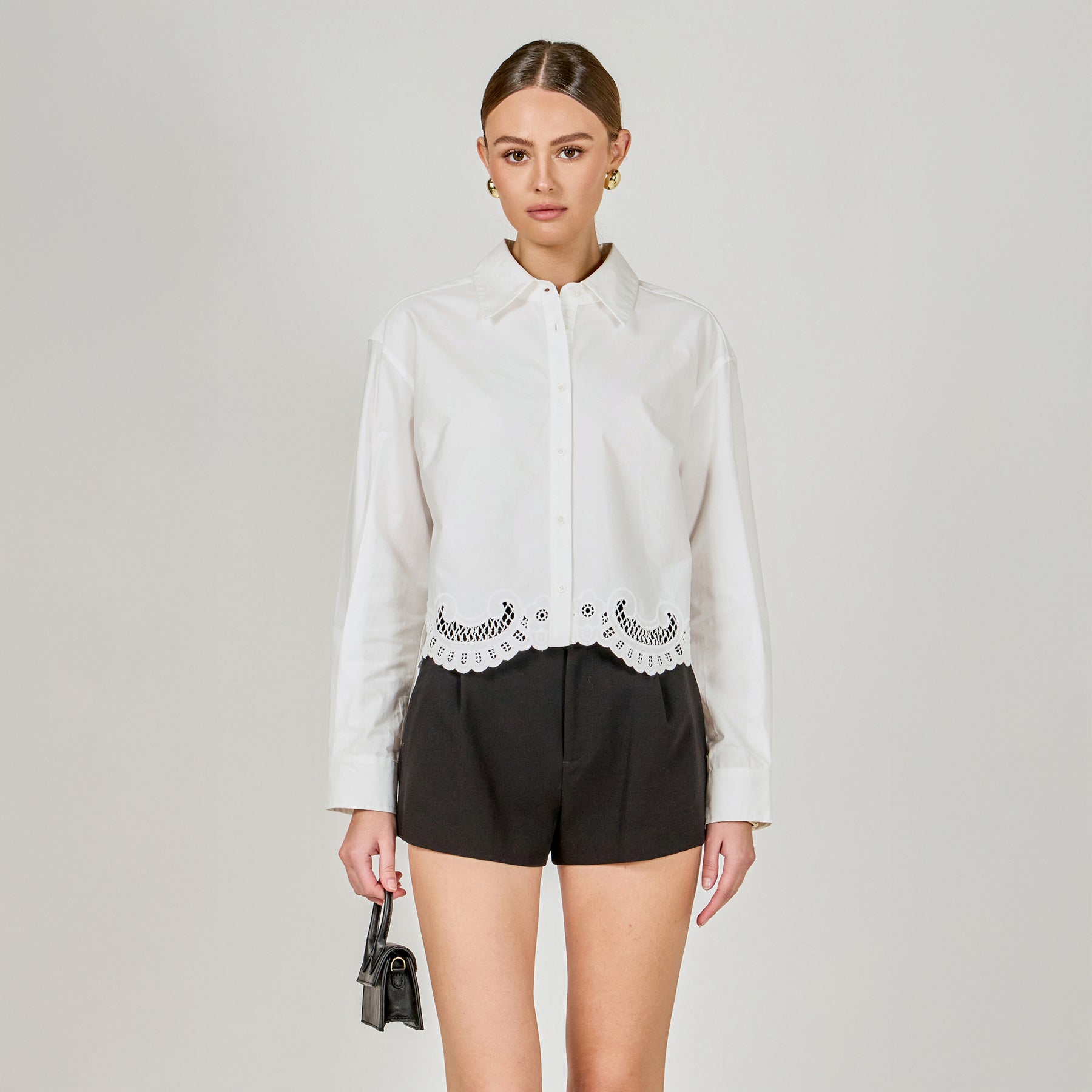 Embroidered Long Sleeve Blouse