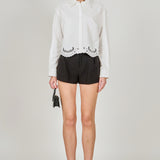 Embroidered Long Sleeve Blouse