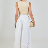 Embroidered Umbrella Skirt