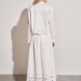 Embroidered Umbrella Skirt