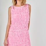 Fringe Sleeveless Midi Dress