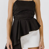 Asymmetrical Flounce Top