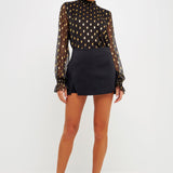 Polka Dot Chiffon Blouse