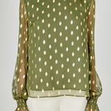 Polka Dot Chiffon Blouse