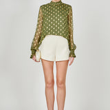 Polka Dot Chiffon Blouse