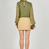 Polka Dot Chiffon Blouse