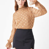 Polka Dot Chiffon Blouse