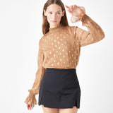 Polka Dot Chiffon Blouse