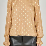 Polka Dot Chiffon Blouse