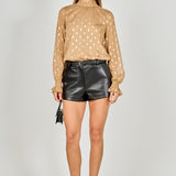 Polka Dot Chiffon Blouse