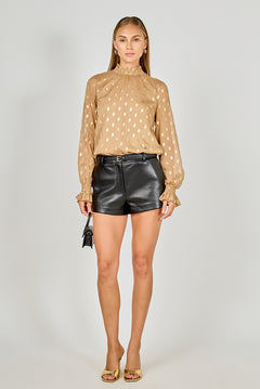 Polka Dot Chiffon Blouse