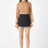 Polka Dot Chiffon Blouse