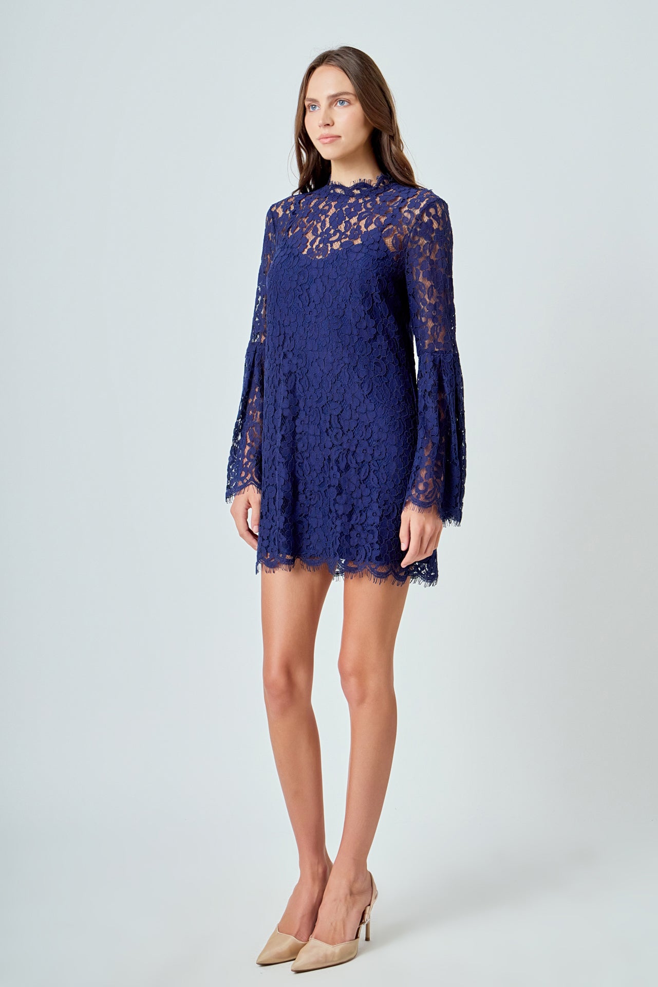 Bell Sleeve Lace Dress – Endless Rose