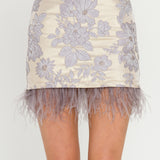 Feather Detail Mini Skirt