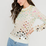 Ombre Sequin Embellished Sweater
