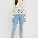 Ombre Sequin Embellished Sweater