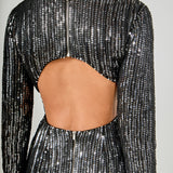 Open Back Sequin Dress
