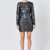 Open Back Sequin Dress