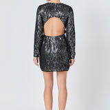 Open Back Sequin Dress