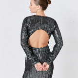 Open Back Sequin Dress