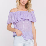 Tiered Sequin Chiffon Top