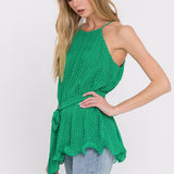 Halter Neck Pleated Top