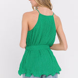 Halter Neck Pleated Top