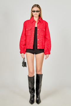 Double Pocket Tweed Jacket