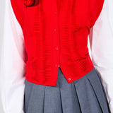 Pintuck Details Sleeveless Blouse