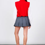 Pintuck Details Sleeveless Blouse