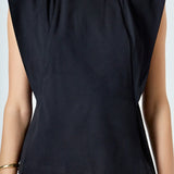 Sleeveless Pleated Top