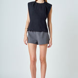 Sleeveless Pleated Top