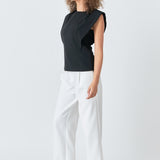 Sleeveless Pleated Top