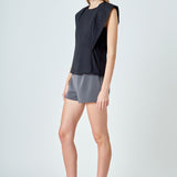 Sleeveless Pleated Top